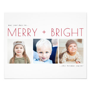 Budget Christmas Happy Holidays Photo Card Flyer