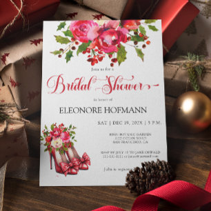 Budget Christmas Heels Bridal Shower Invitation