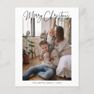Budget Christmas Holiday Greetings Photo Card Flyer