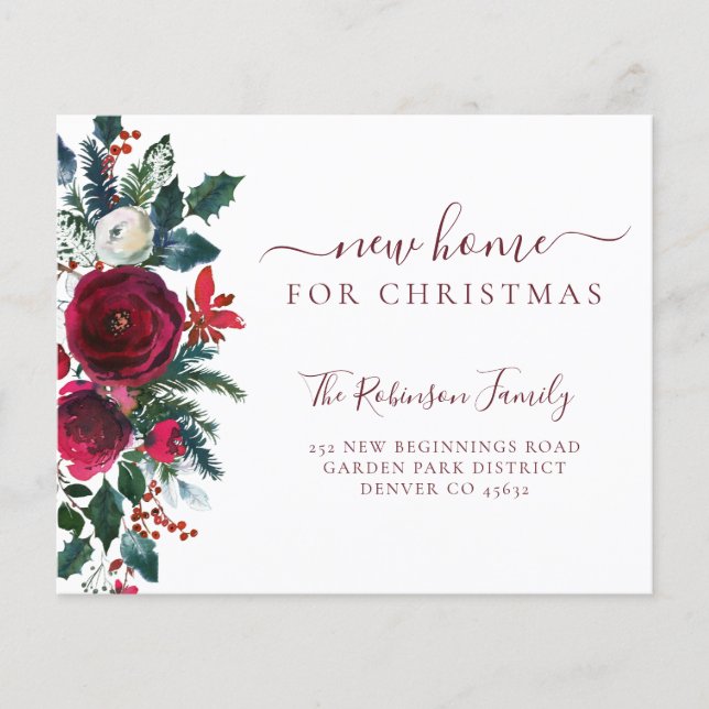 Budget Christmas holiday moving Announcement (Front)