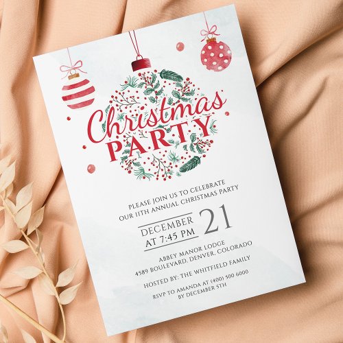 Budget Christmas Holiday Office Party Invitation Flyer