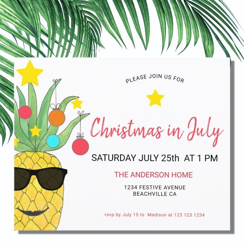 Budget Christmas In July Pineapple Party