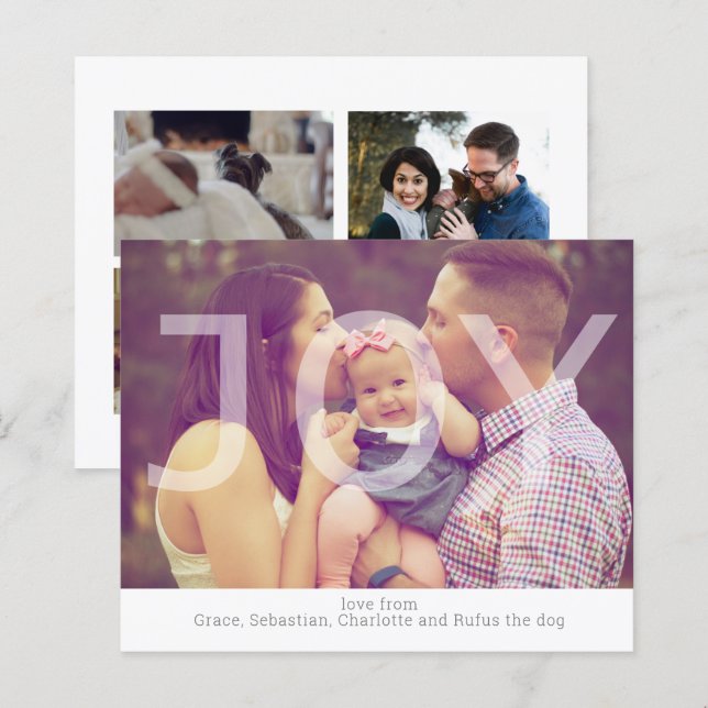 BUDGET Christmas Joy Photo Personalized Card (Front/Back)