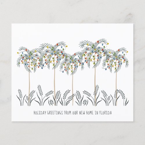 Budget Christmas Lights Palm Trees Moving Card