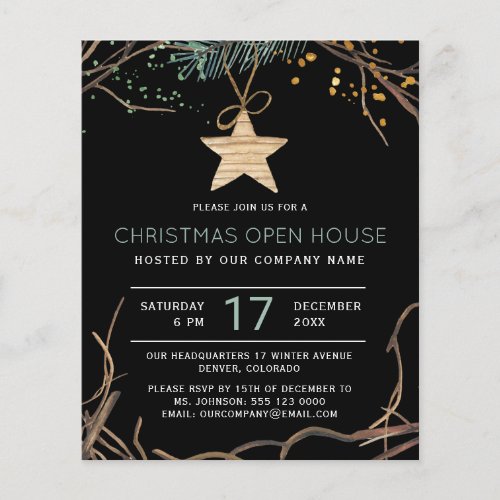 Budget Christmas modern open house invitation Flyer