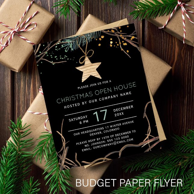 Budget Christmas modern open house invitation Flyer (Creator Uploaded)