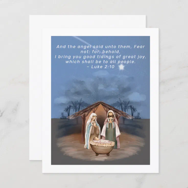 BUDGET Christmas Nativity Scene Scripture Religion Zazzle