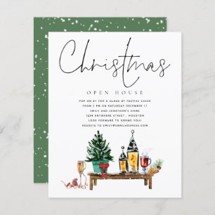 Budget Christmas Open House Lanterns Invitation