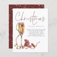 Budget Christmas Open House Script Invitation