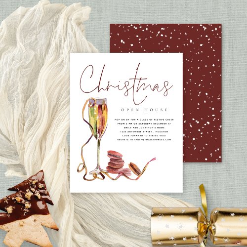 Budget Christmas Open House Script Invitation