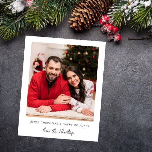 Budget Christmas or Holiday Instant Photo w Plaid Flyer