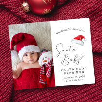 Budget Christmas Photo Birth Announcement