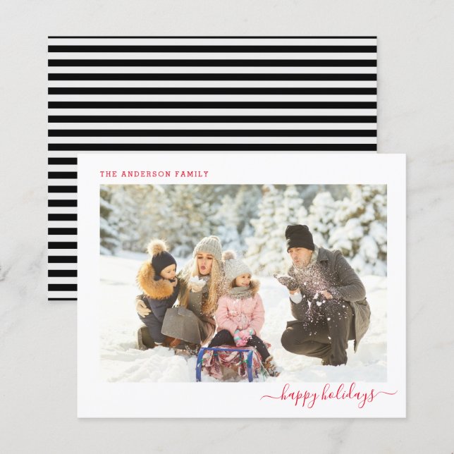 Budget Christmas Photo Modern Minimal 2025. Card (Front/Back)