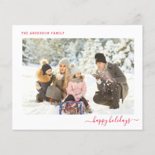 Budget Christmas Photo Modern Minimal 2025 Card Flyer