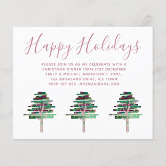 Budget Christmas Rose Gold Invites, Letter