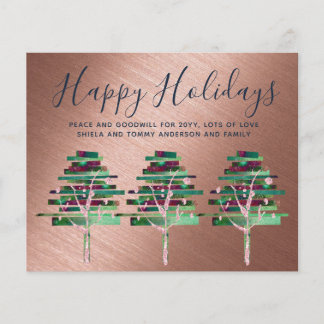 Budget Christmas Rose Gold Invites, Letter