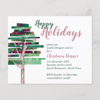 Budget Christmas Rose Gold Invites, Letter