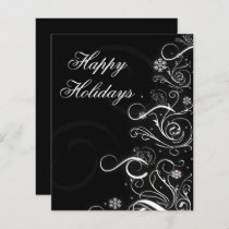 Budget Christmas Tree Black Business Holiday Card