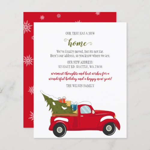 Budget Christmas Tree Car Weve Moved Holiday Card