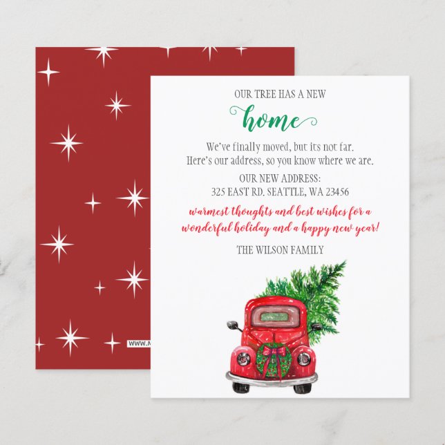 Budget Christmas Tree Car We've Moved Holiday Cars (Front/Back)