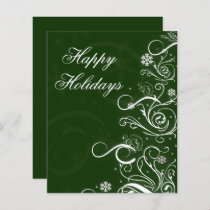 Budget Christmas Tree Green Business Holiday Card