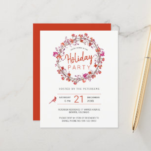 Budget Christmas winter holiday party Invitation