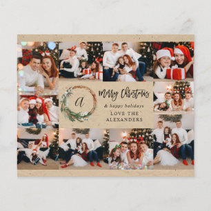 Budget Christmas Wreath Rustic 10 Multi Photo Flyer