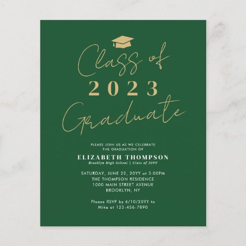 Budget Class of 2023 Green Gold Graduation Party
