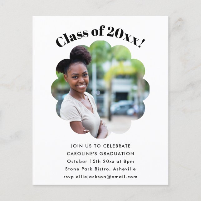 Budget Class of 2026 Photo Graduation Party Invite (Front)