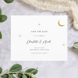 BUDGET Classic Celestial Gold Moon Stars Wedding