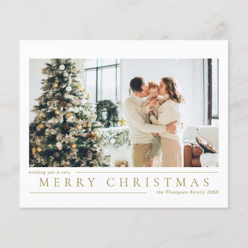 BUDGET Classic Gold Merry Christmas Photo Collage
