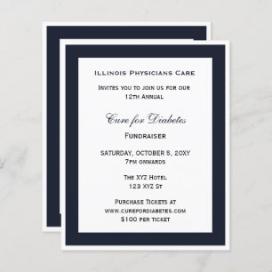 Budget Classy Blue Corporate Party Invitation