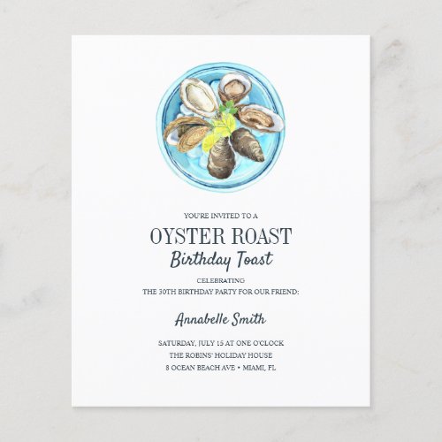 Budget Coastal Oyster Roast Birthday Party