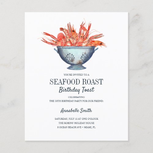 Budget Coastal SEAFOOD Roast Birthday Party