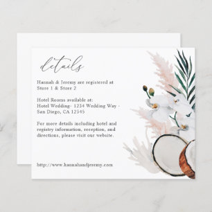 Budget Coconut Coral White Floral Details