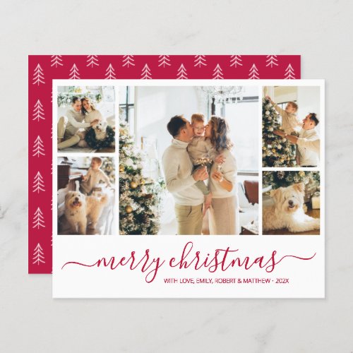 Budget Collage Red Christmas Holiday Paper Sheet
