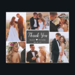 Budget Collage Typography Wedding Thank You  Flyer<br><div class="desc">Rustic Chalkboard Modern Hand Lettered Script 6 Multi Photo Collage Wedding Thank You Photo Cheap (Budget) Flyer. Stylish wedding thank you template featuring six (6) photo on the front and one (1) photo on the back side. With the text "thank you" in a swirly hand lettered calligraphy or typography script...</div>
