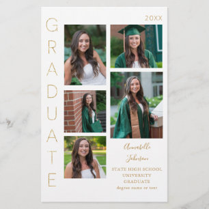 Budget Color Glow- G & White Graduate 6 Photo MED Flyer