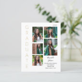 Budget Color Glow- Gold & White 2 Graduate 6 Photo (Standing Front)