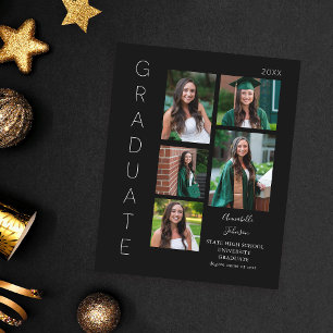 Budget Color Glow- White & Black Graduate 6 Photo Flyer