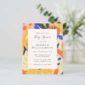 Budget Colorful Artsy Abstract Baby Shower Invite (Standing Front)