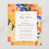 Budget Colorful Artsy Abstract Baby Shower Invite (Front/Back)