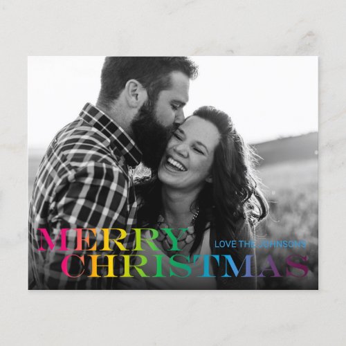 Budget Colorful Merry Christmas Photo Flyer