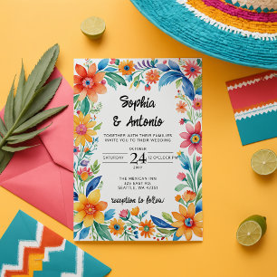 Budget Colorful Mexican Floral Fiesta Wedding