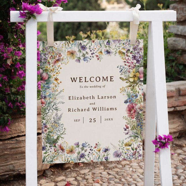 Budget Colorful Wildflower Floral Watercolor Foam Board (Budget Colorful Wildflower Floral Watercolor Wedding)