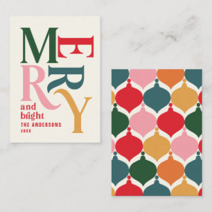 budget Colourful vintage merry chritsmas holiday Note Card