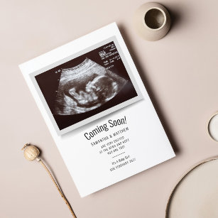 Budget Coming Soon Ultrasound Photo Pregnancy Flyer