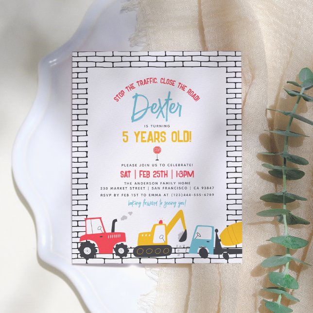 Budget Construction Vehicles Boy Birthday Party (Creator Uploaded)