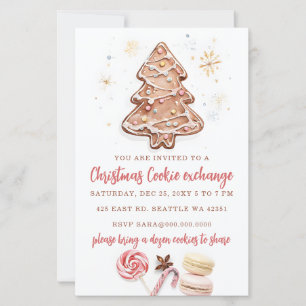 Budget Cookie Exchange Christmas Party Invitation