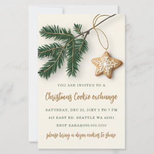 Budget Cookie Exchange Christmas Party Invitation